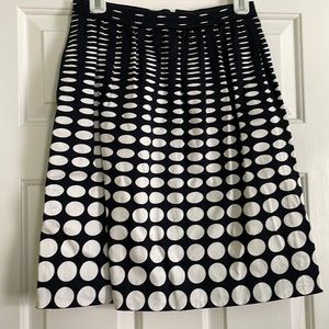 J. Crew Factory Black and White A-Line Skirt
